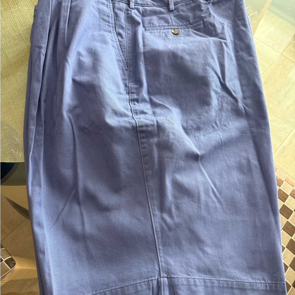 Men’s Paul Fredrick Blue Knee-Length Shorts